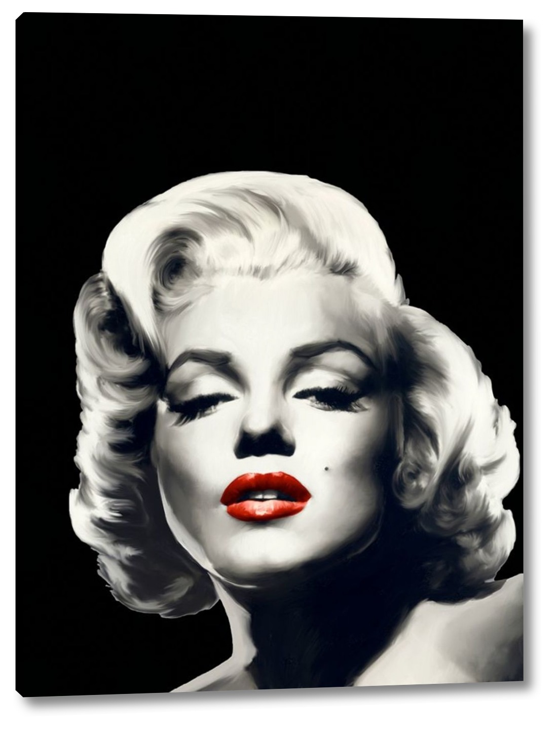 Red Lips Marilyn In Black by Chris Consani | PrintArt.com