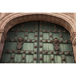 Peru, Cuzco The door of a Jesuit church