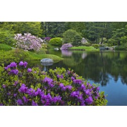 Maine, Northeast Harbor Garden pond scenic