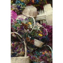 Mexico, Dried Flowers at Outdoor Market