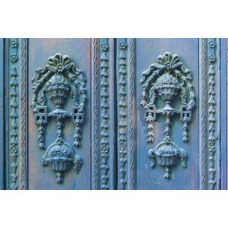 Mexico, Guanajuato Detail of wooden door