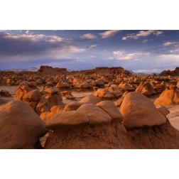 USA, Utah View of Goblin Valley SP at sunset