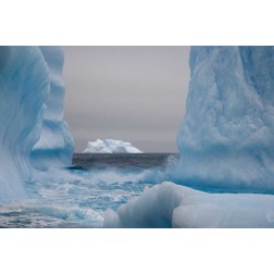 South Georgia Island Blue-tinged icebergs