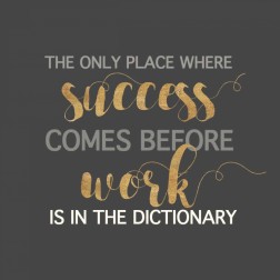 Success Comes Before Work