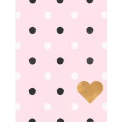 Heart White and Black Dots on Pink