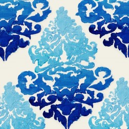 Blue Ombre Damask 2