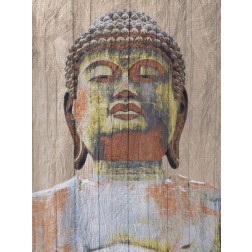 Wooden Painted Buddha