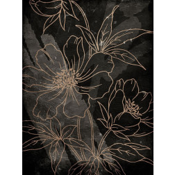 Muted Golden Abstract Floral