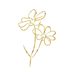 Simple Gold Flowers 2
