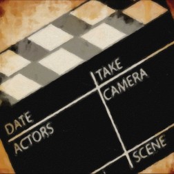 LIGHTS CAMERA ACTION CLAPBOARD