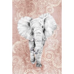Pink Paisley Elephant 