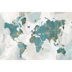 Teal World Map 