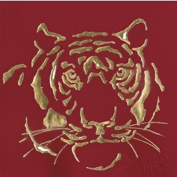 Gilded Tiger on Red