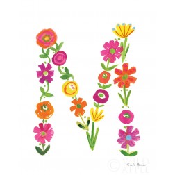 Floral Alphabet Letter XIII