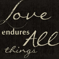 LOVE ENDURES ALL D