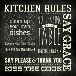 Kitchen Rules - Black Square