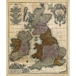 Map of England, Scotland and Ireland