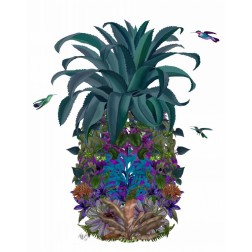 Pineapple, Tropical Flowers 1