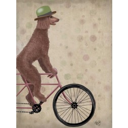 Poodle on Bicycle, Brown