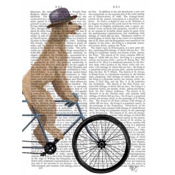 Poodle on Bicycle, Cream