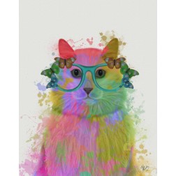Rainbow Splash Cat 3, Portrait