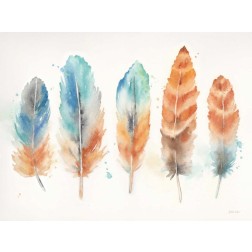 Watercolor Feathers Landscape