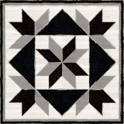 Black  and White Quilt Block IX