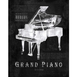 BLACK PRINT GRAND PIANO