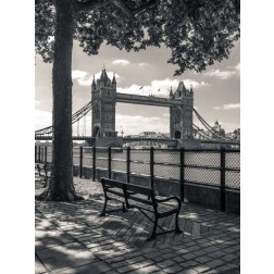Thames promenade with Tower bridge in background, London, UK
