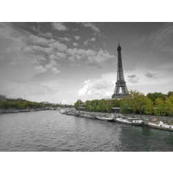 River Seine and Eiffel tower, Paris, France