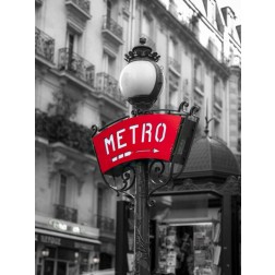 Metro sign post, Montmarte, Paris