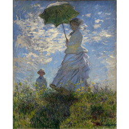 Woman with a Parasol - Madame Monet and Her Son