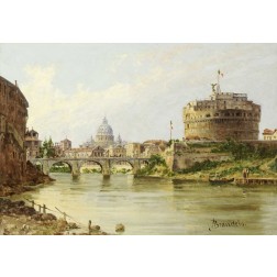 The Tiber With The Castel SantAngelo and St.Peters, Rome