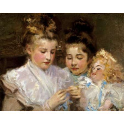 Berthe and Marjorie With Their Doll