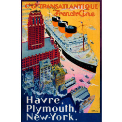 Transatlantique-French Line / Paris-Havre-New York
