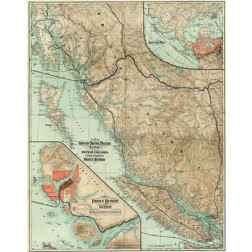 Map of The Grand Trunk Pacific Railway In British Columbia, 1910