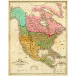 Map of North America Including All The Recent Geographical Discoveries, 1826