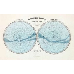 Planisphere Celeste, Hemisphere Austral, Hemisphere Boreal, 1892