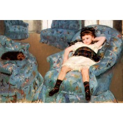 Little Girl In A Blue Armchair 1878