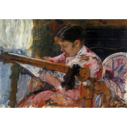 Lydia Seated At An Embroidery Frame 1881