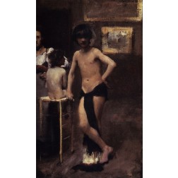 Two Nude Boys and a Woman in a Studio Interior, 1878-79