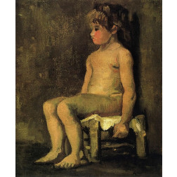 Nude Study Of A Little Girl Seated 1886