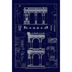 Porch of the Cathedral of Spoleto and Arcade from Palazzo Farnese (Blueprint)