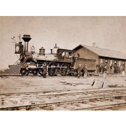 Wyoming Station, Engine 23 on Main Track, May 1868