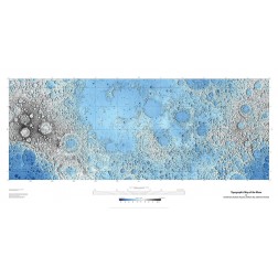 Decorative Topographic Map of the Moon, Projection