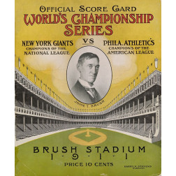Offical Score Card Worlds Championship Series - New York Giants vs Philadelphia Athletics, 1880