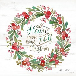 All Hearts Come Home for Christmas Berry Wreath