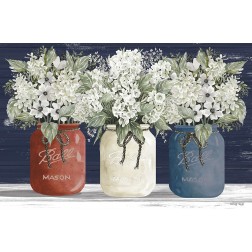 Red, White and Blue Jar Trio