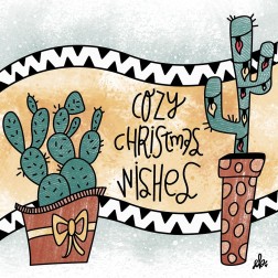 Cactus Cozy Christmas Wishes