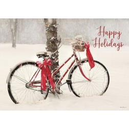 Happy Holidays Snowy Bike 